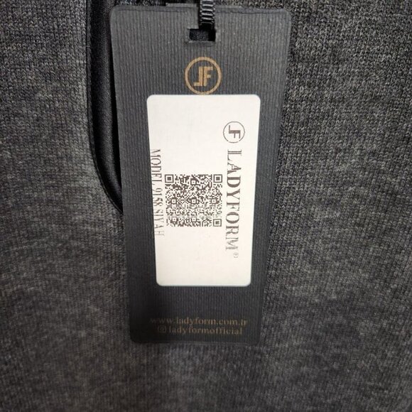 NWT Ladyform Puff Sleeve Dress‎ in Gray Size UK 12 - Picture 6 of 8